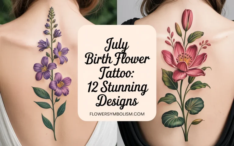 july birth flower tattoo