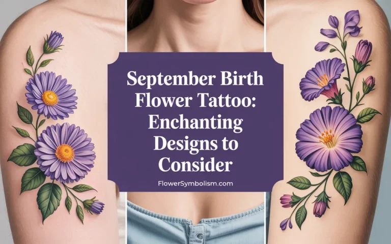 september birth flower tattoo