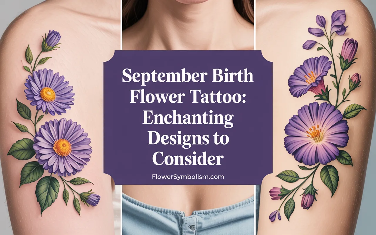 september birth flower tattoo
