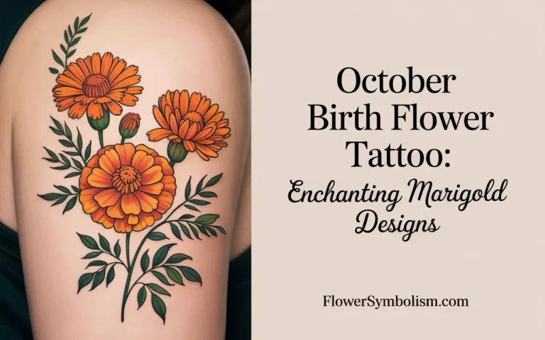 october birth flower tattoo