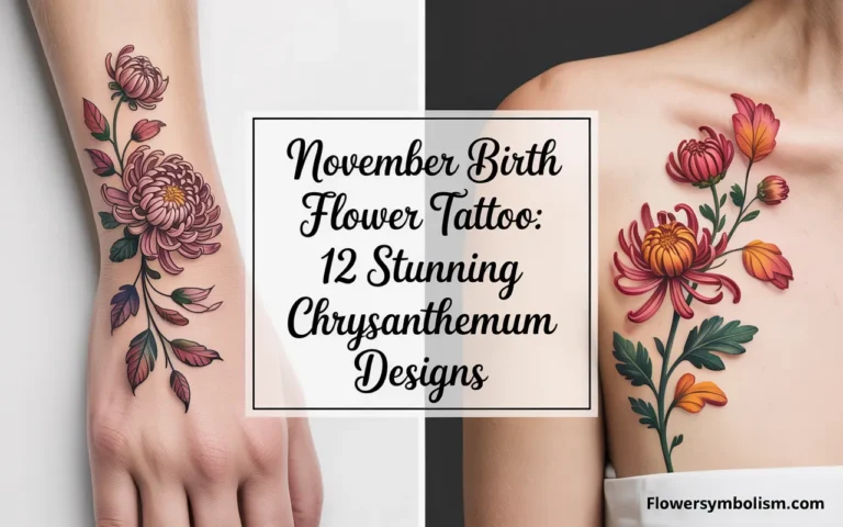 november birth flower tattoo