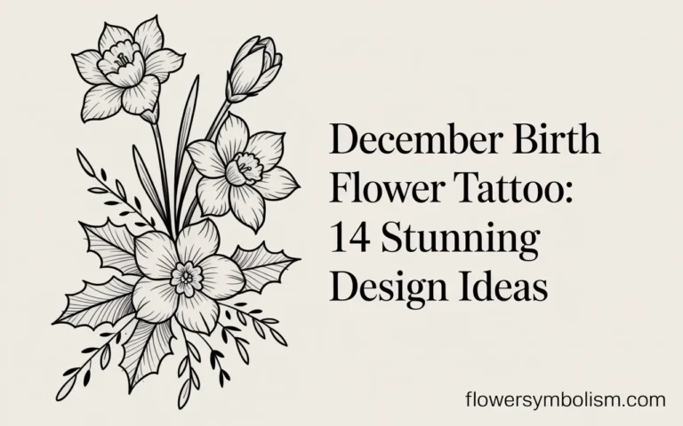 december birth flower tattoo