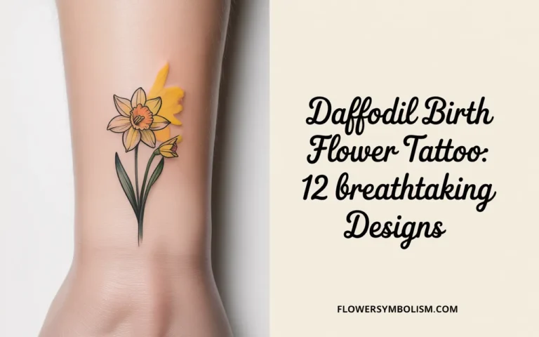 daffodil birth flower tattoo