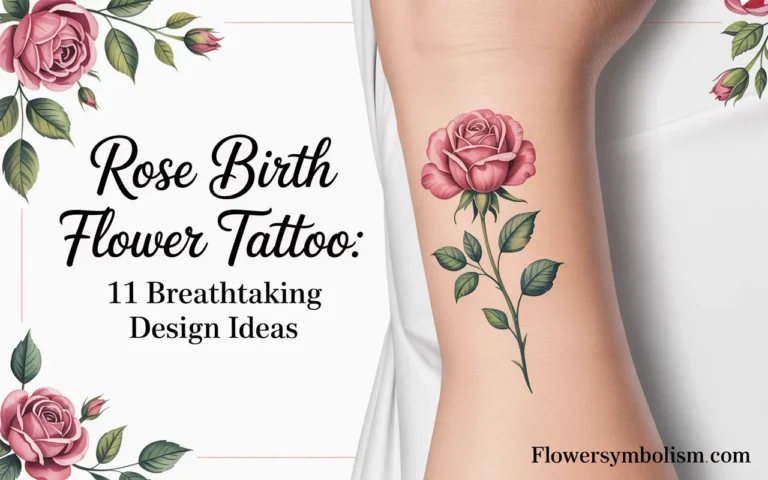 rose birth flower tattoo
