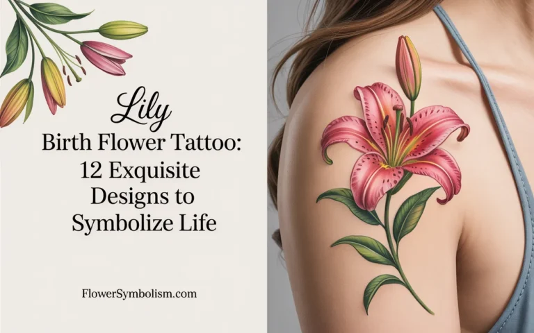 lily birth flower tattoo