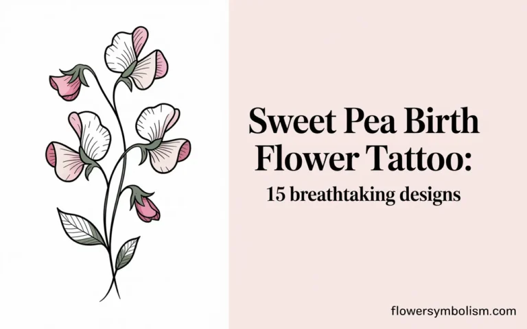 sweet pea birth flower tattoo