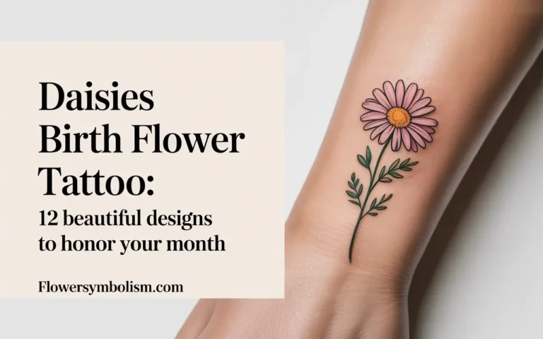 daisies birth flower tattoo