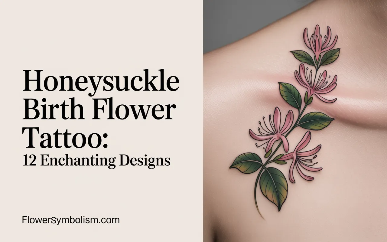 honeysuckle birth flower tattoo