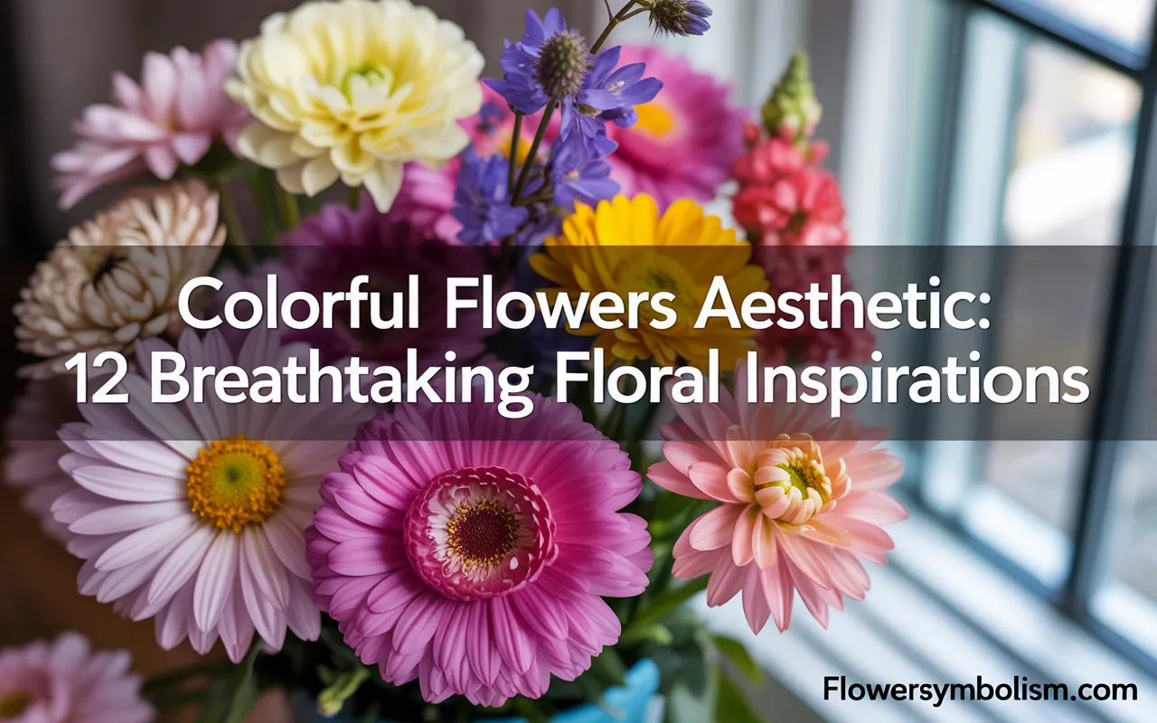 colorful flowers aesthetic