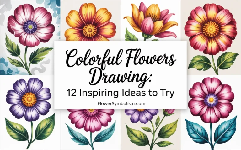 colorful flowers drawing
