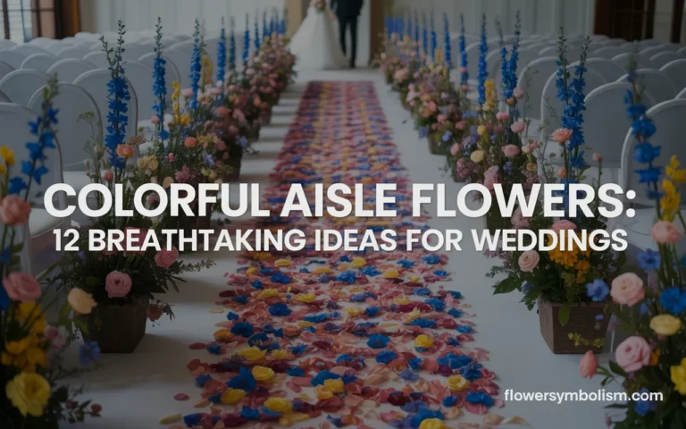 colorful aisle flowers