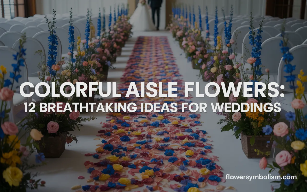 colorful aisle flowers