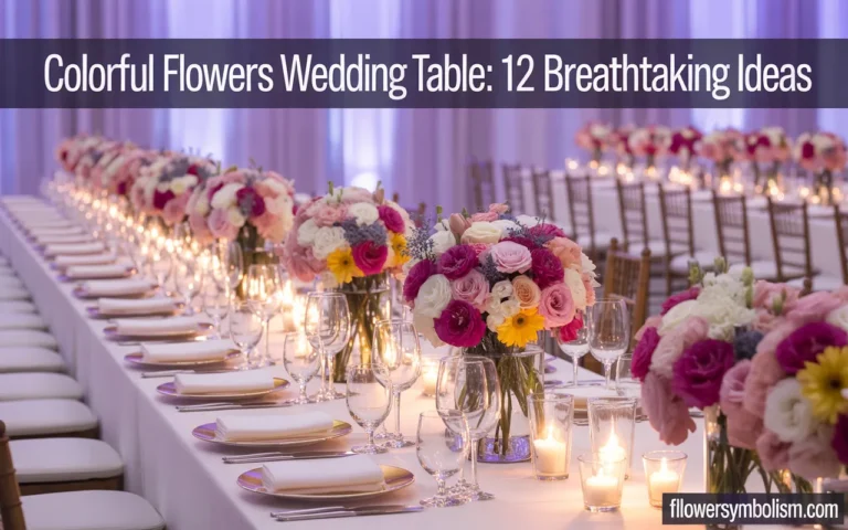 colorful flowers wedding table