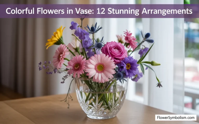 colorful flowers in vase