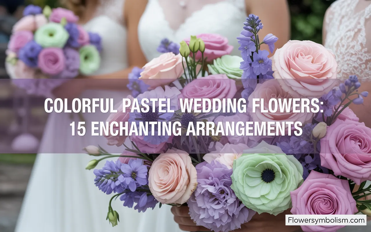 colorful pastel wedding flowers