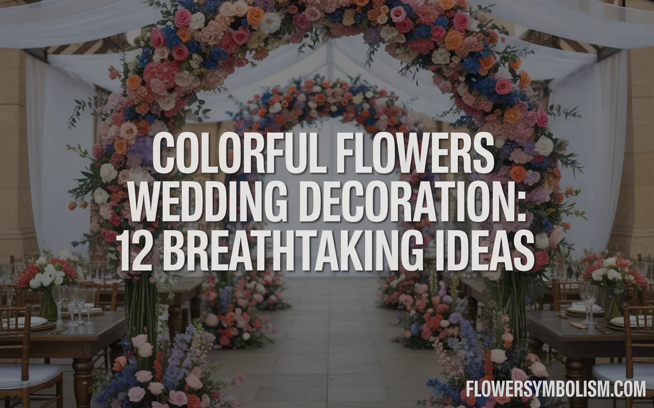 colorful flowers wedding decoration