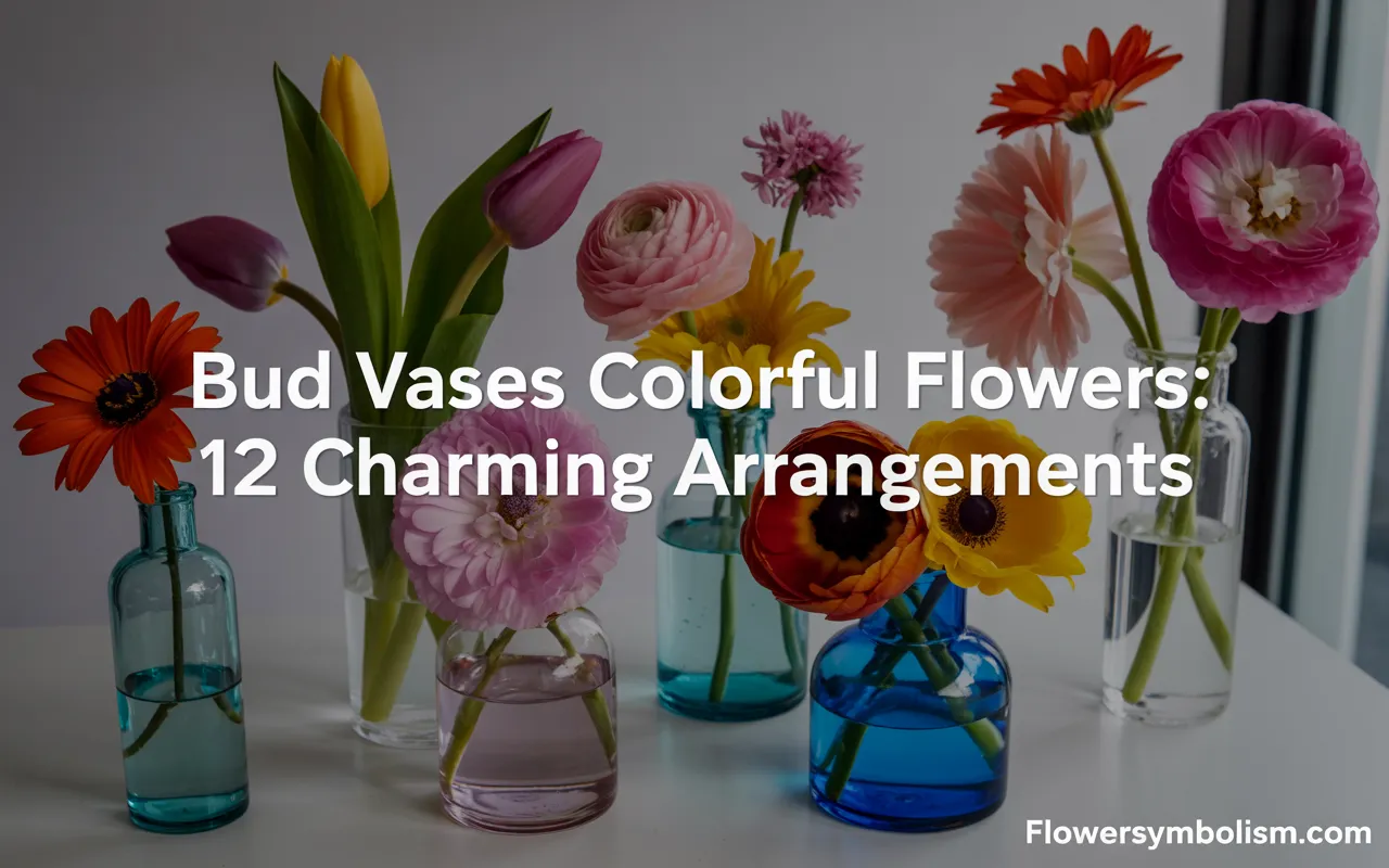 bud vases colorful flowers