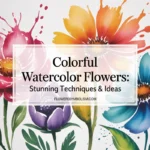 colorful watercolor flowers