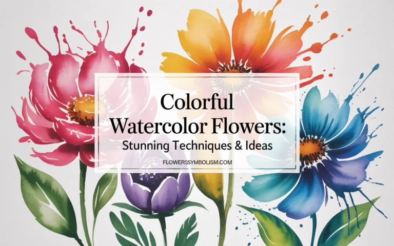 colorful watercolor flowers