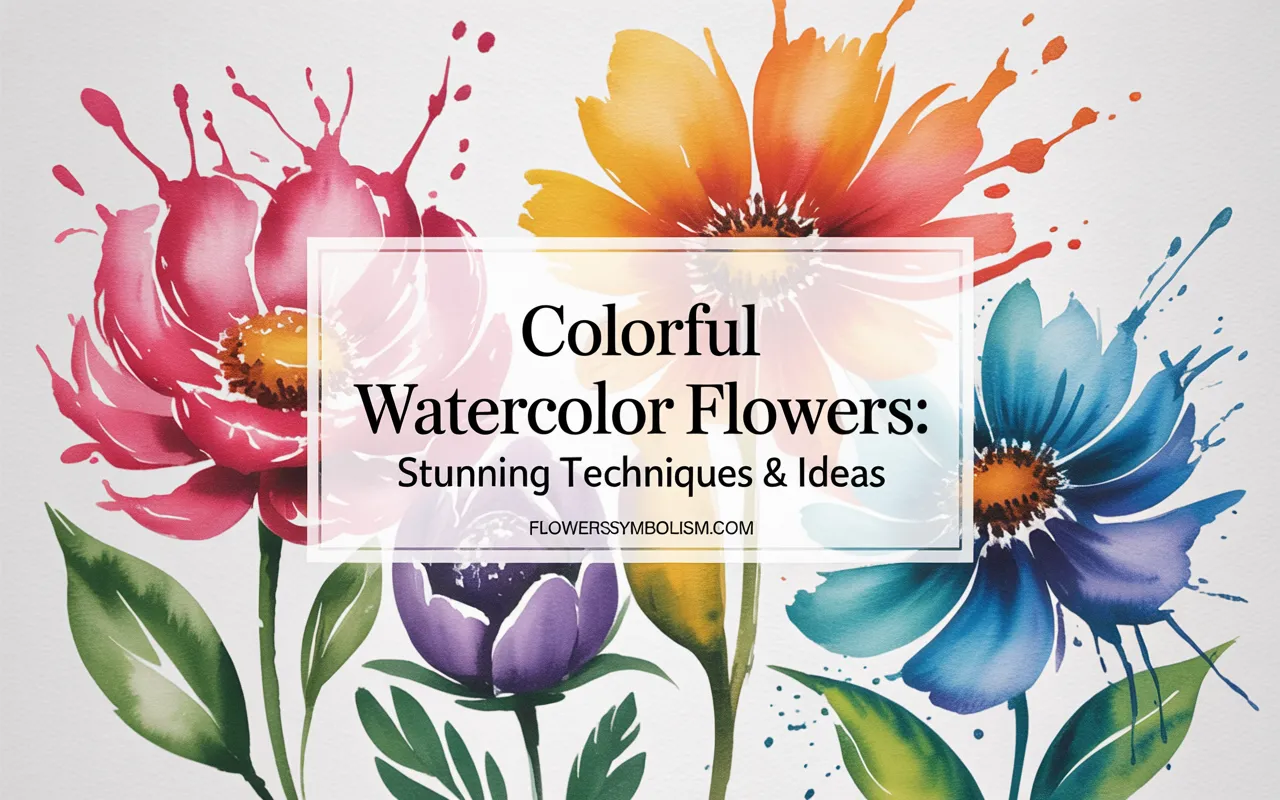 colorful watercolor flowers