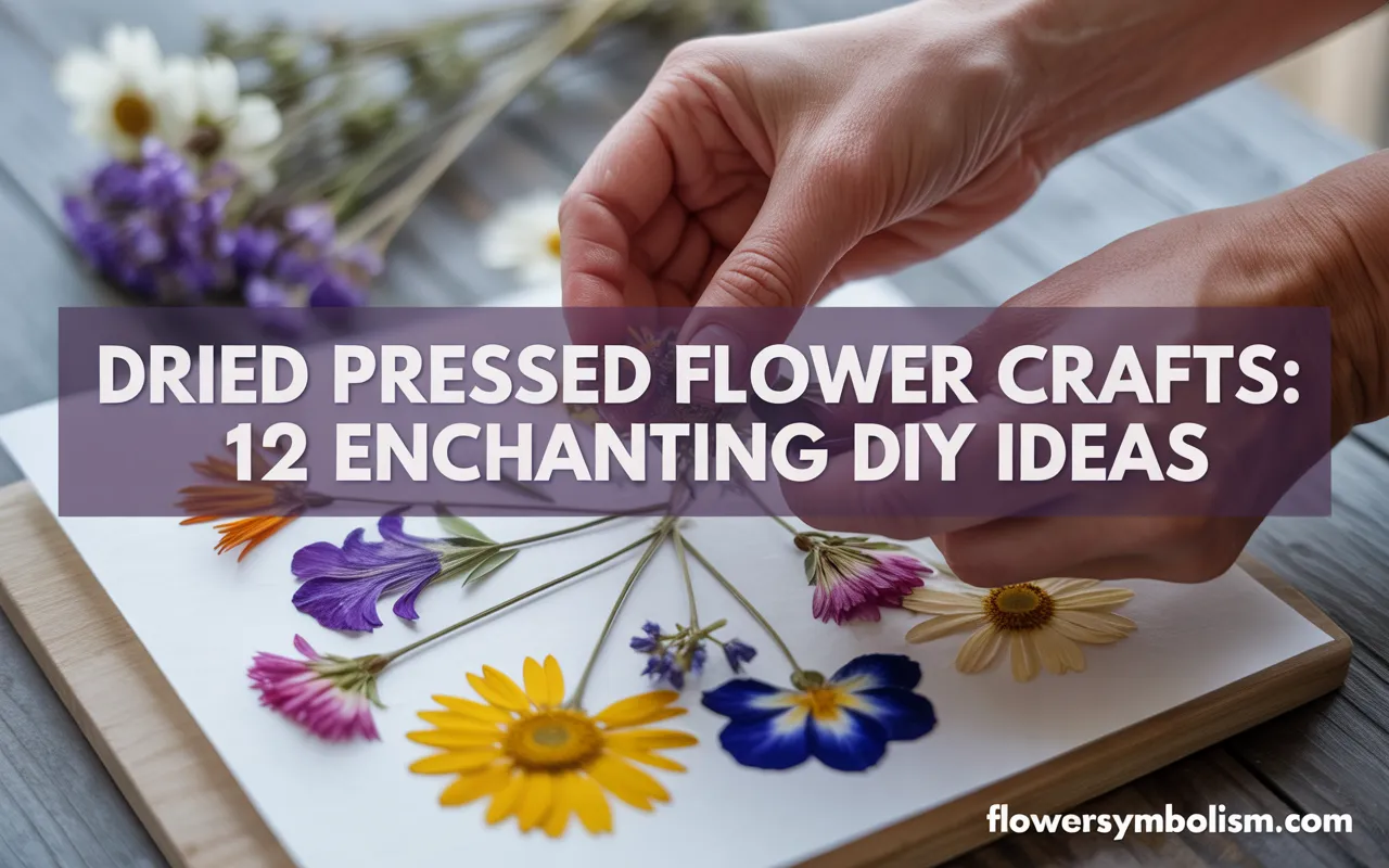 dried pressed flower crafts