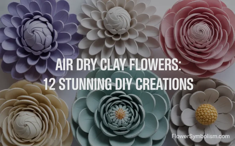 air dry clay flowers