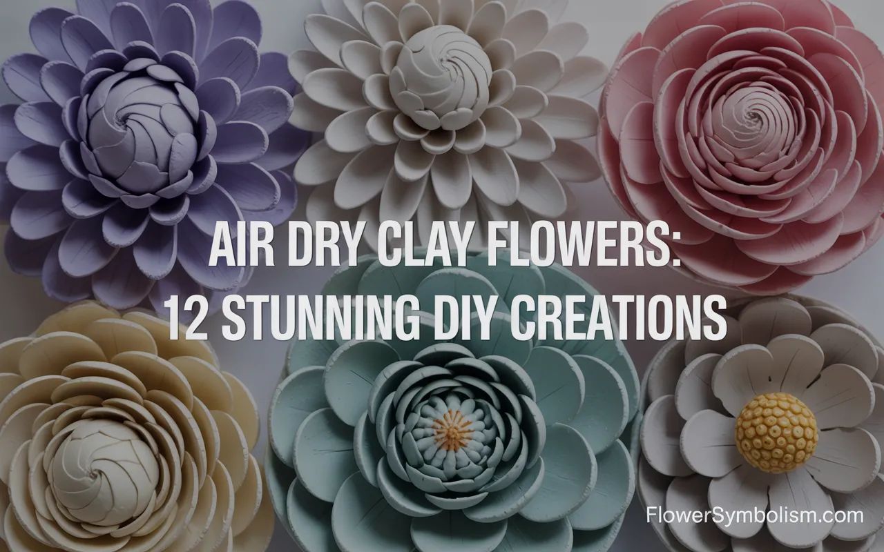 air dry clay flowers