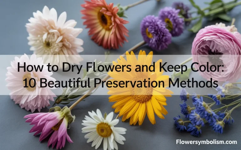how to dry flowers and keep color