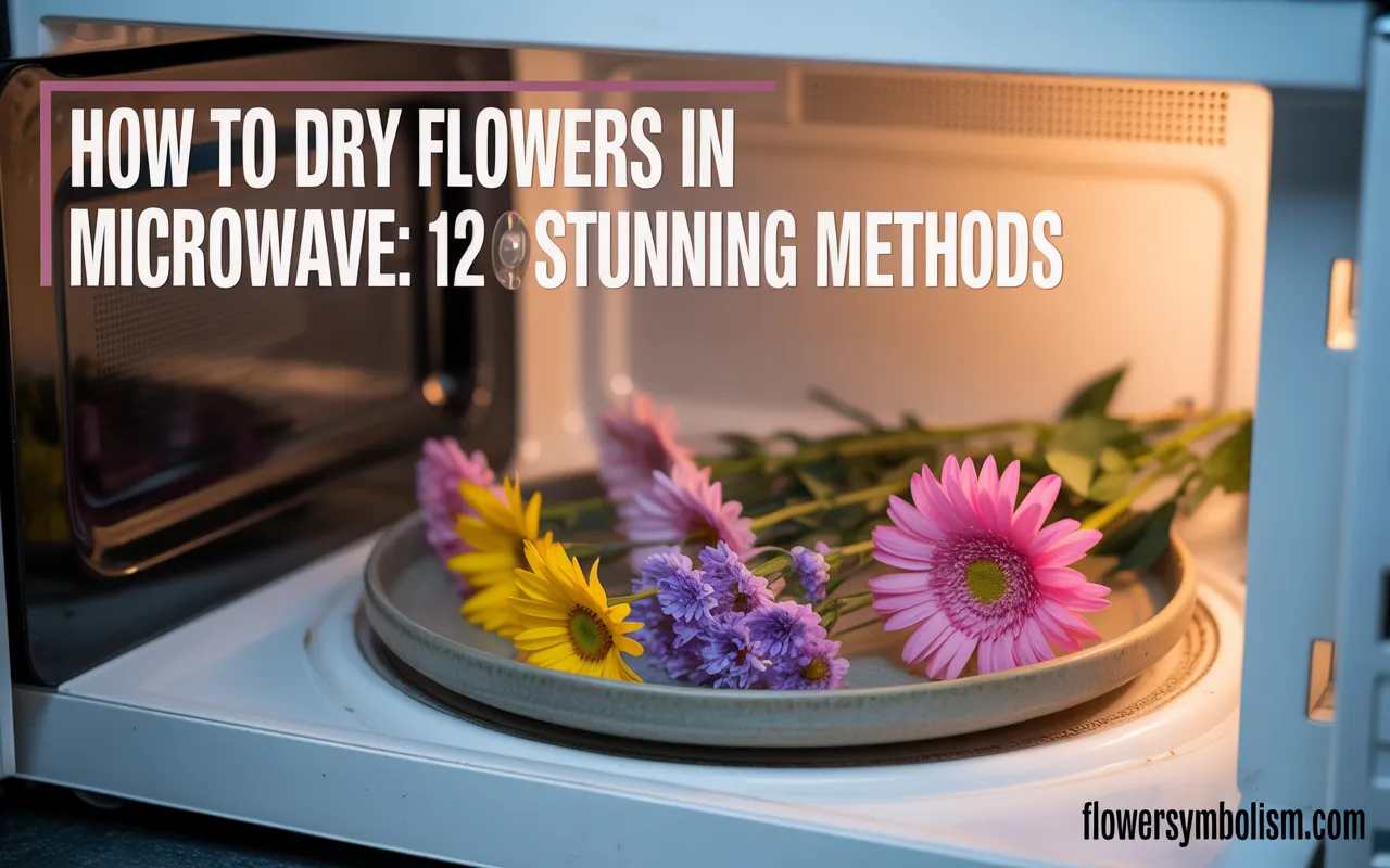 how to dry flowers in microwave