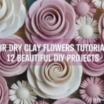 air dry clay flowers tutorial