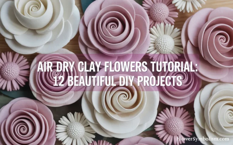 air dry clay flowers tutorial