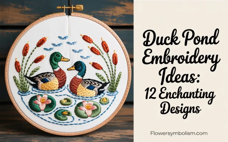 duck pond embroidery ideas