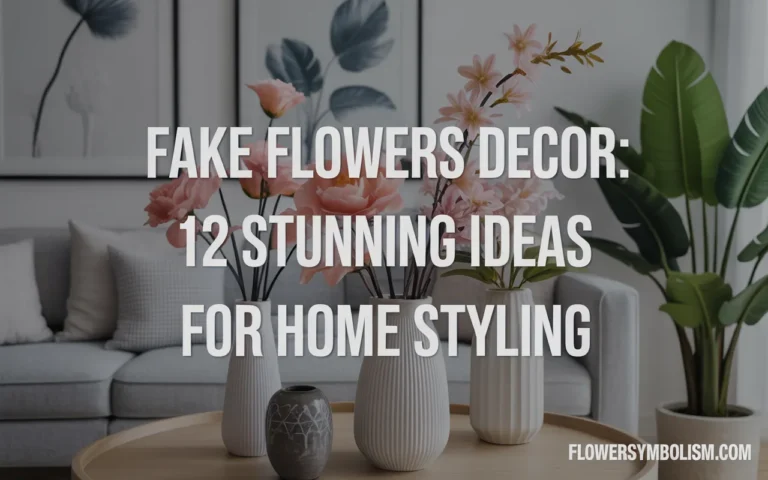 fake flowers decor
