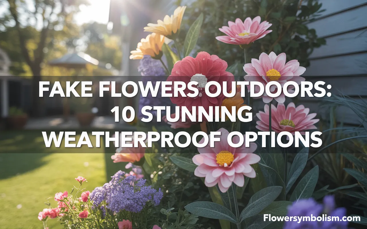 fake flowers outdoors