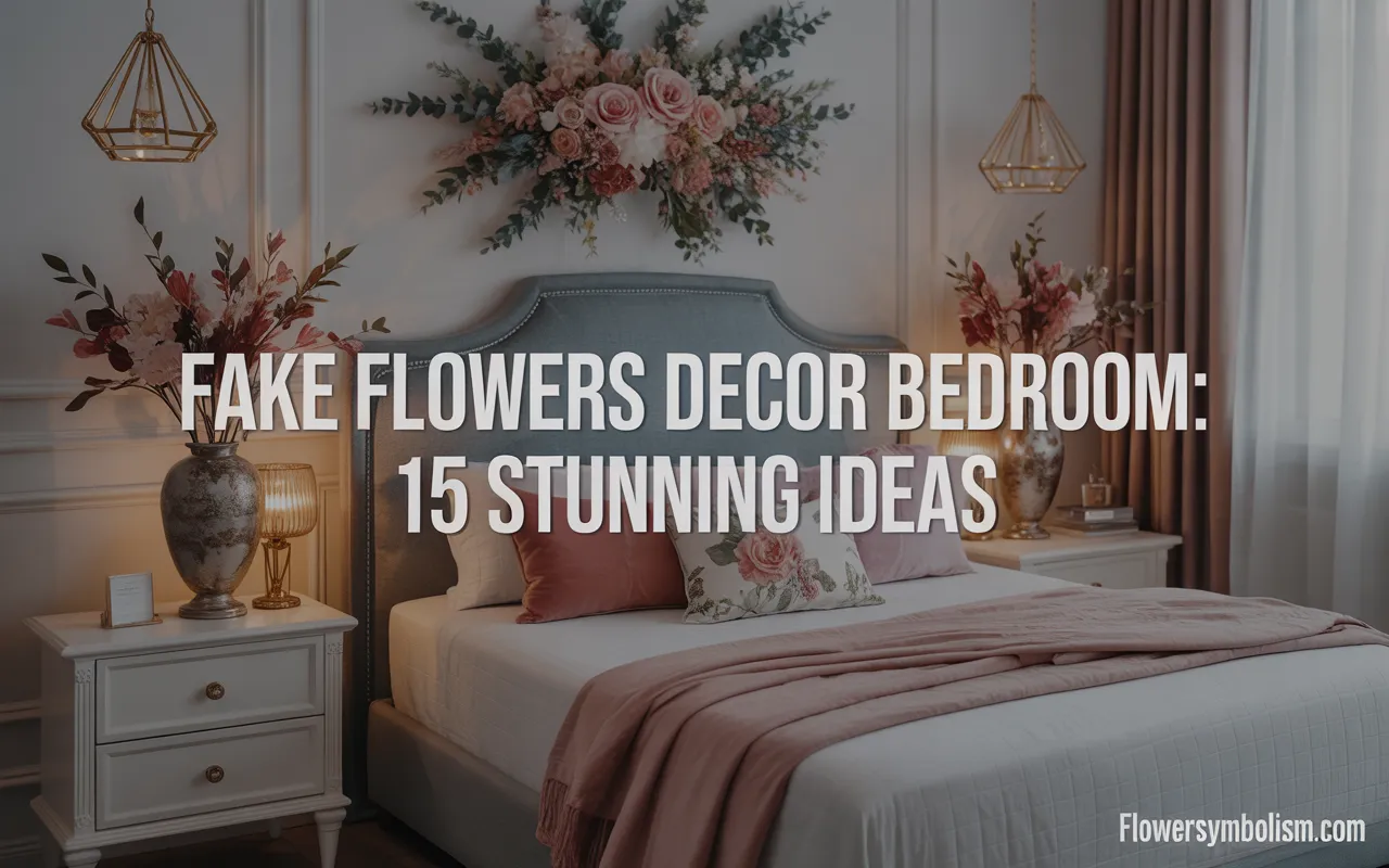 fake flowers decor bedroom