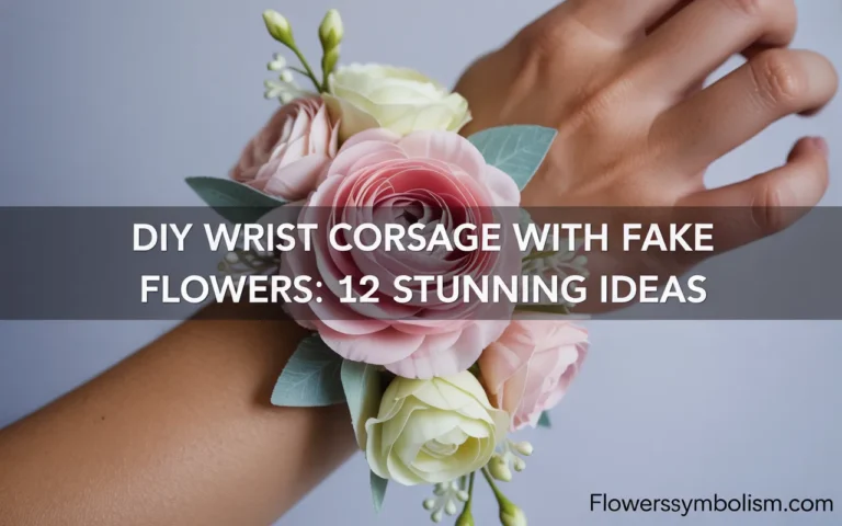 diy wrist corsage with fake flowers