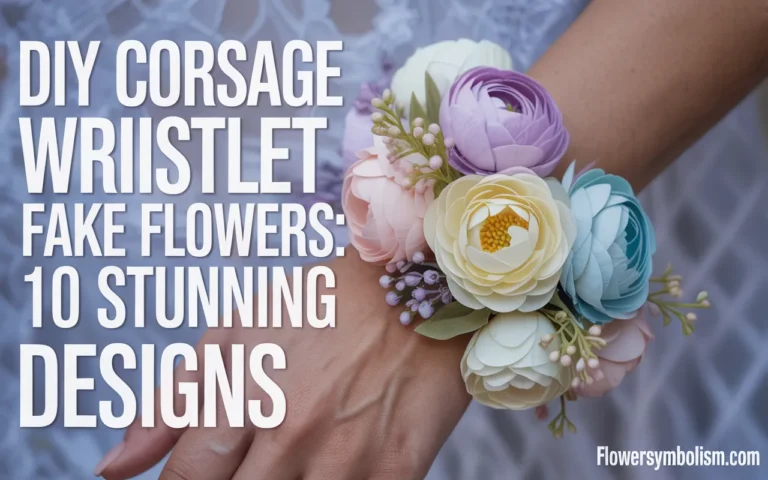 diy corsage wristlet fake flowers