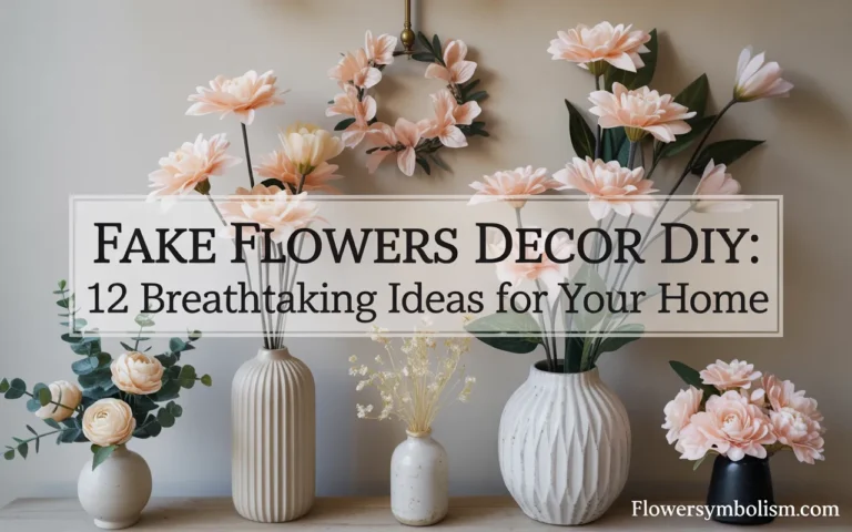 fake flowers decor diy