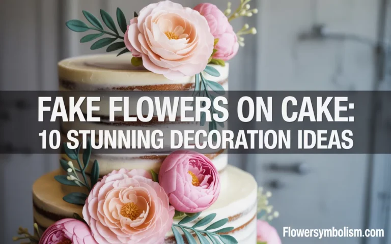 fake flowers on cake