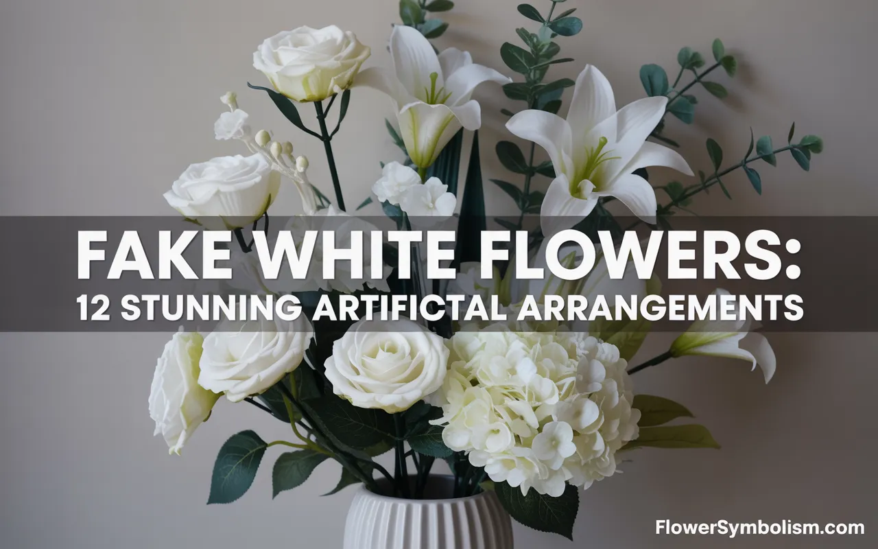 fake white flowers