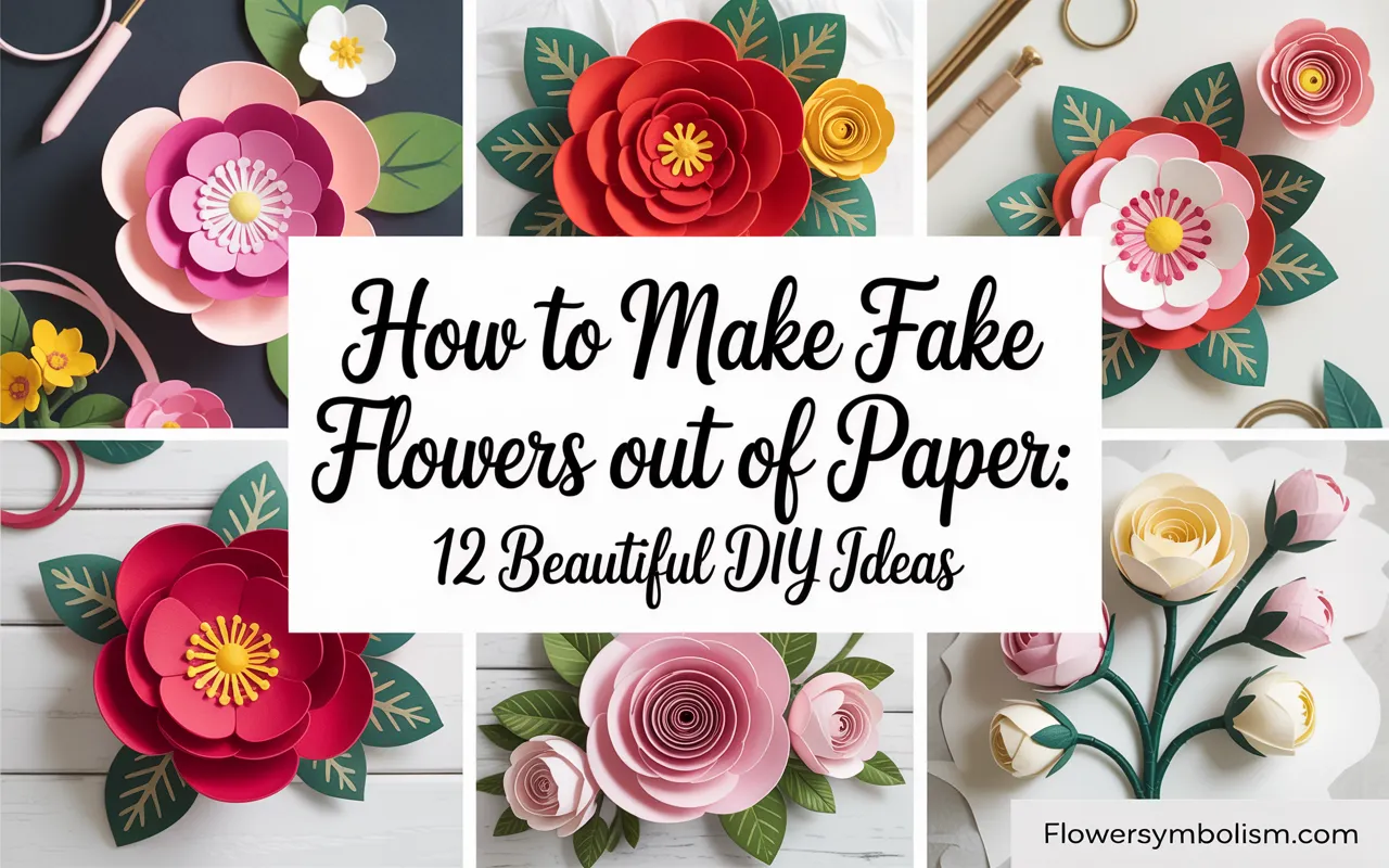 how to make fake flowers out of paper
