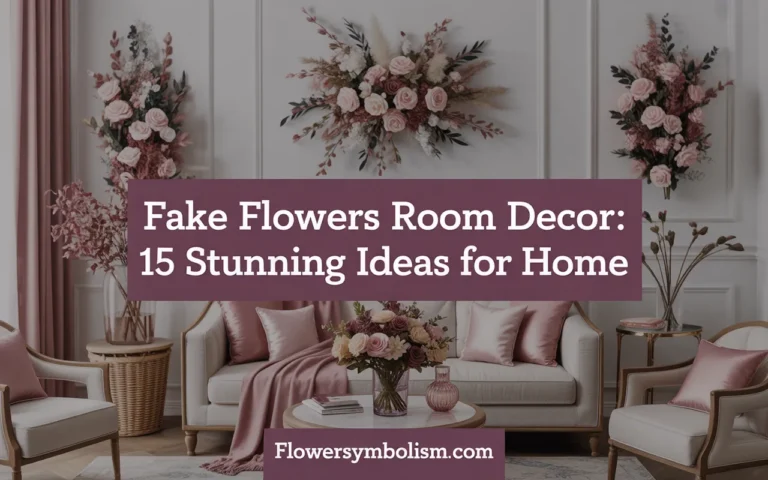fake flowers room decor