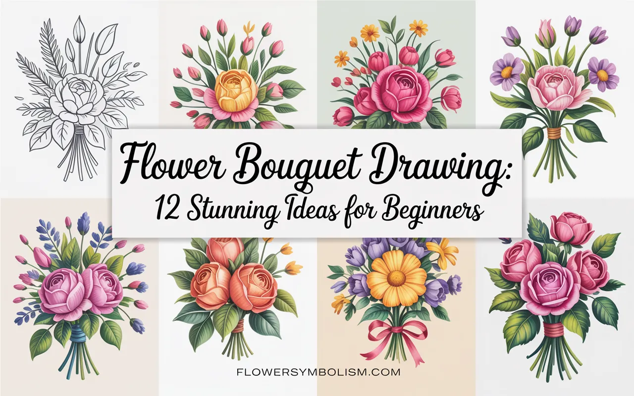 flower bouquet drawing