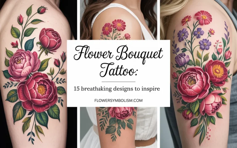 flower bouquet tattoo