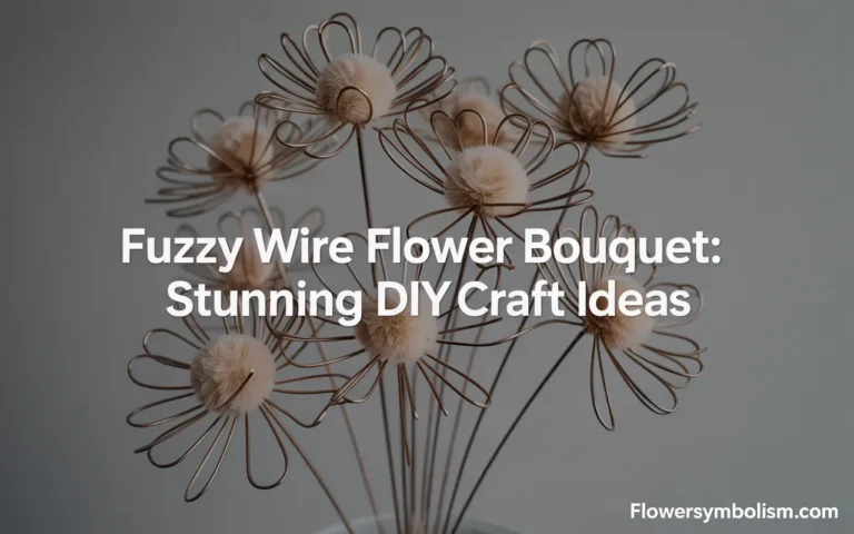 fuzzy wire flower bouquet