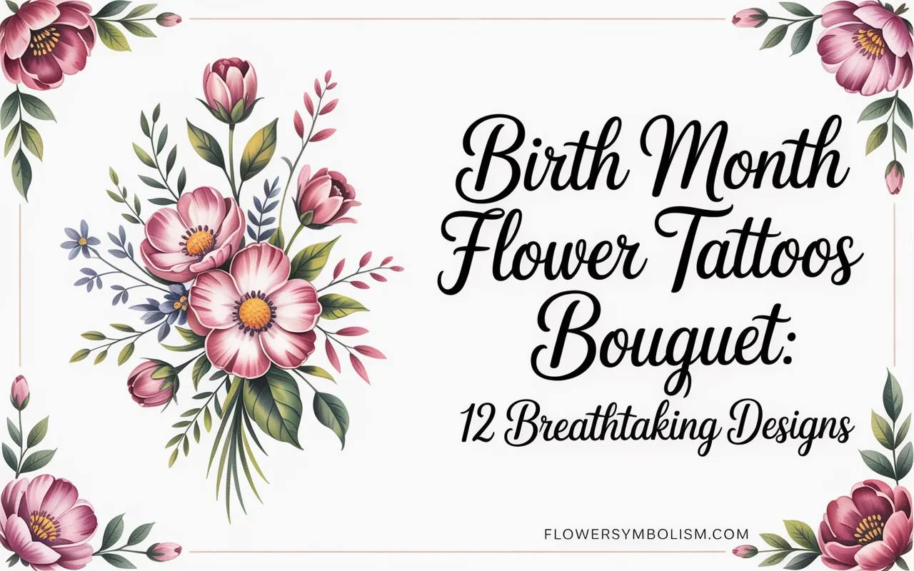 birth month flower tattoos bouquet