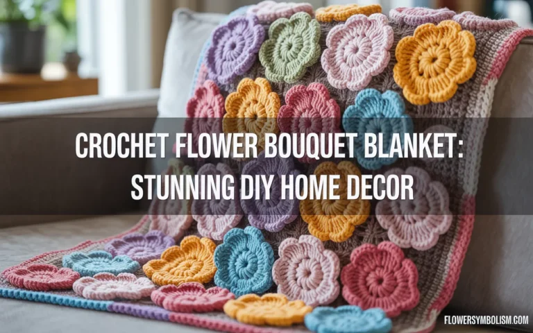 crochet flower bouquet blanket
