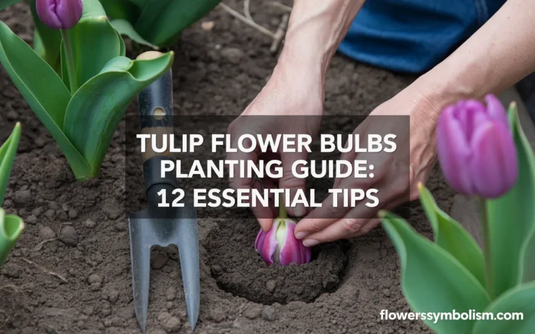 tulip flower bulbs planting guide