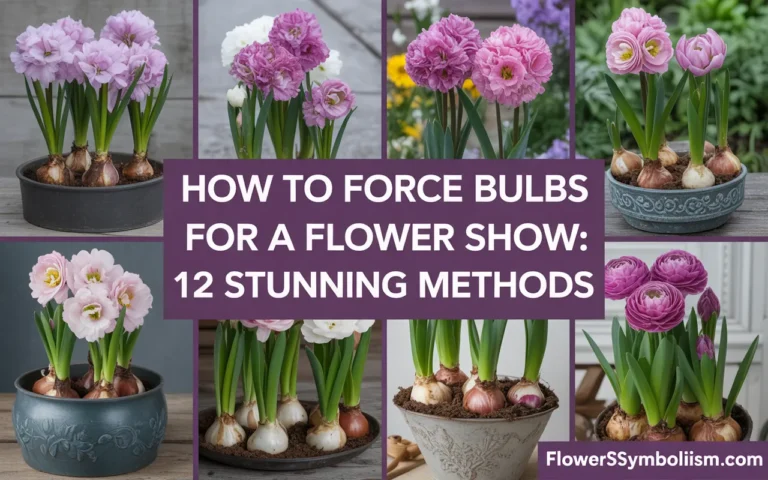 how to force bulbs for a flower show