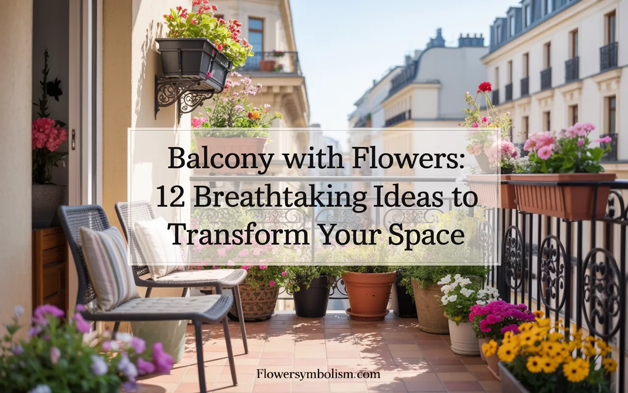 balcony with flowers